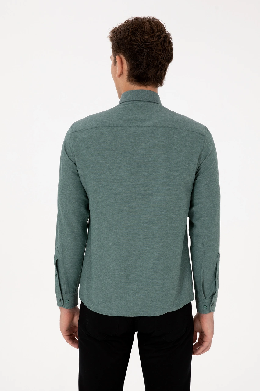 U.s. Polo Assn. Erkek Koyu Yeşil Gömlek Basic 50316723-vr079 Koyu Yesıl