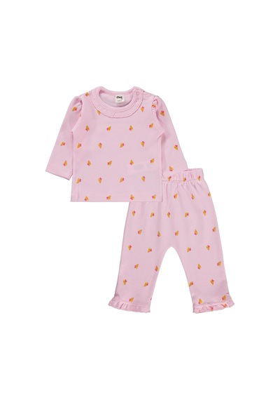 Civil Baby Dondurma Empirme 6-18 Ay Pijama Takımı - Pembe Açık Pembe