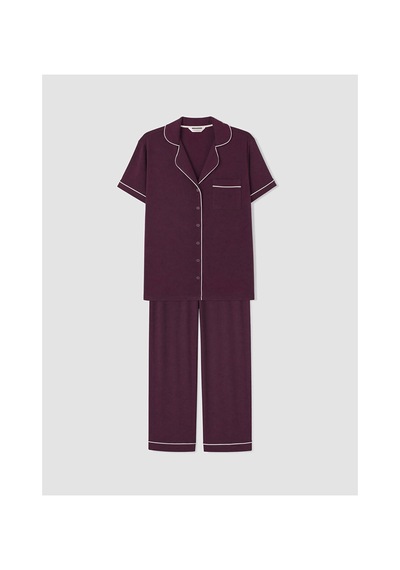 Lcw Dream Mor Gömlek Yaka Kadın Pijama Takımı