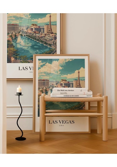 Çerçevesiz Poster Bellagio & Paris View