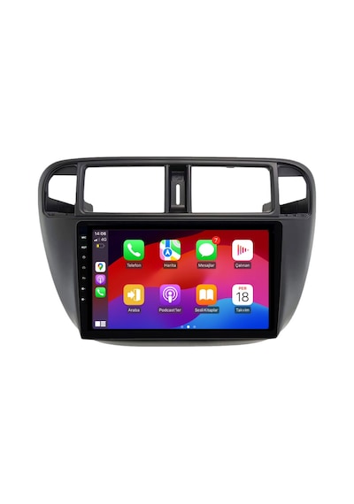 Honda Civic - Araç Multimedya Ekran - 4gb 64gb - Ies - Black - 1996 - 2001 - 9 Inch - Myway - Red