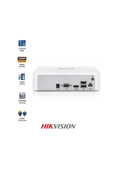 Ds-7104nı-q1 4 Kanal Nvr 1u Şasi Güvenlik Kayıt Cihazı