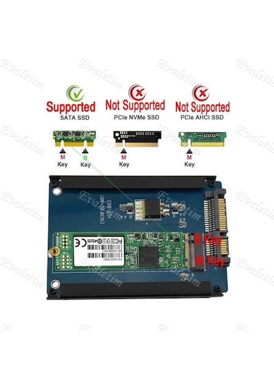 B+M Key M.2 Ngff Ssd To 2.5 Sata 4358A Çevirici Dönüştürücü Adapt