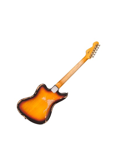 Vintage V65 Icon Vibrato Elektro Gitar - Distressed Sunburst