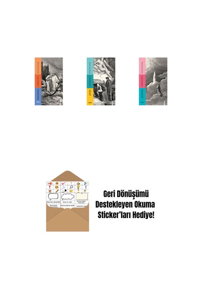 İlahi Komedya - Cehennem + İlahi Komedya - Araf + İlahi Komedya - Cennet + Okuma Sticker'ları
