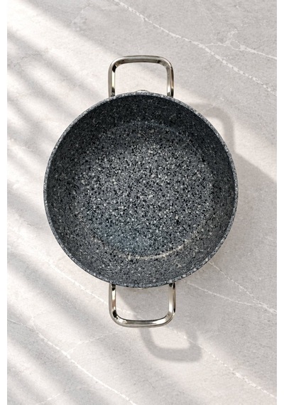 Zest Peakstone Basık Tencere 26 Cm Gri