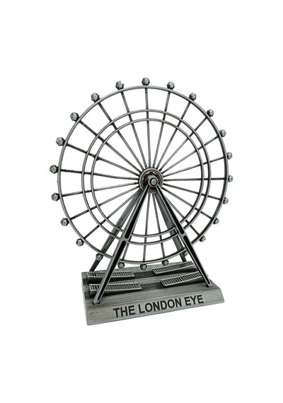 Vintage Metal İngiltere Dönme Dolap Xl 21cm Gümüş London Eye Biblo No.2