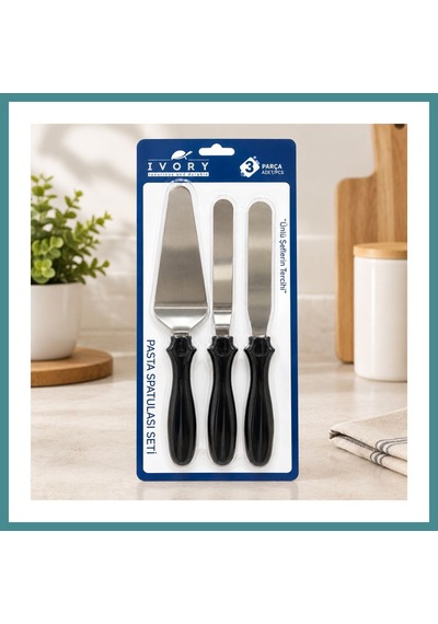 Trendexa 3 Parça Pasta Spatulası Mac Çok Renkli