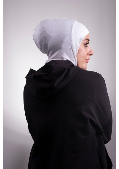 Hürrem Bone Krem Pratik Hazır Geçmeli Bone Viskon Kumaş Hijab Spor 2106_40 Krem
