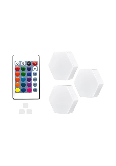 Tr Altıgen Rgb Kumandalı Dokunmatik Dekoratif Led Lamba Genel
