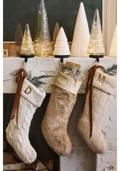 Crate & Barrel Ribbed Clear Glass Christmas Trees Set 3 Modern Cam Ağaçlar Yılbaşı Dekorları Şeffaf