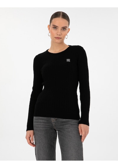 Pierre Cardin Kadın Siyah Kazak /triko 50317072-vr046 Siyah