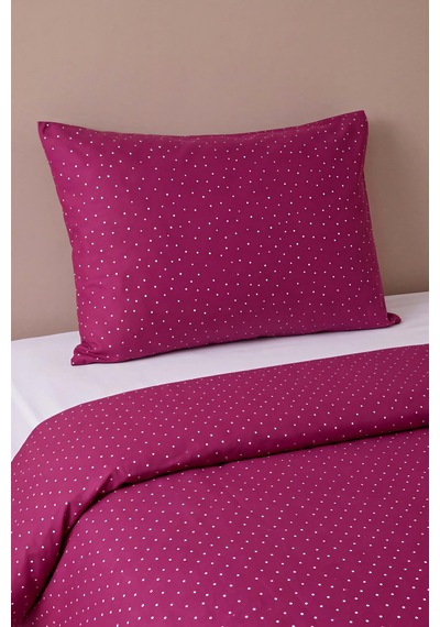 Mürdüm Pois Rosa %100 Pamuklu Bebek Nevresim Takımı