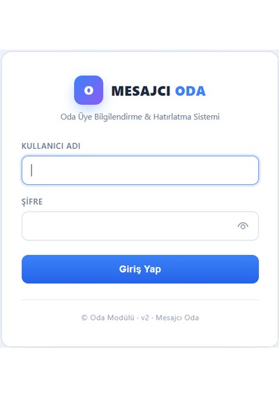 Mesajcı Oda - Üyelerinize Otomatik Mail İle Borç , Hatırlatma Ve Duyuru Sistemi