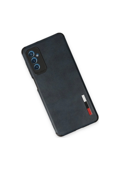 Uray Store Samsung Galaxy Uyumlu  M52 5g Kılıf Loop Deri Silikon - Lacivert