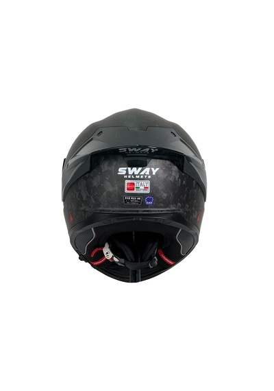 Full Face Sway 861 Forget Carbon Kask Siyah