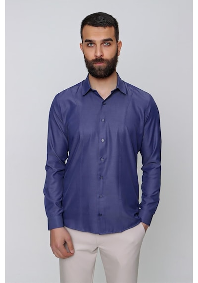 Efor Gk 635 İndigo Klasik Gömlek Indigo