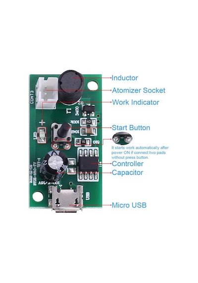 20Mm Ultrasonik Sis Yapıcı Nem Modülü