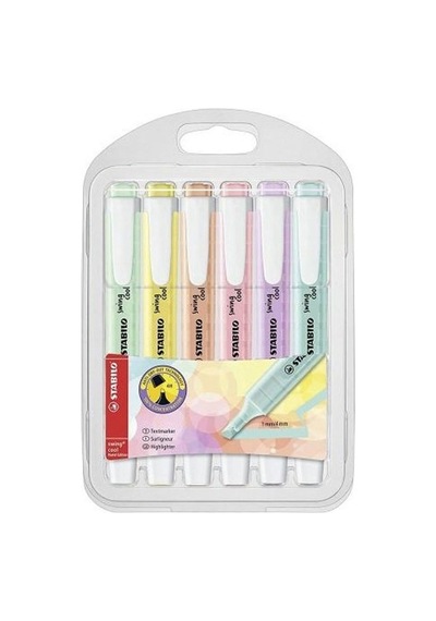 Stabilo Fosforlu Kalem Swing Cool Pastel 6 Lı Paket 275/6-08 Çok Renkli