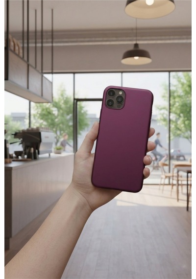İphone 11 Pro Max Silikon Kılıf Esnek Darbe Emici Koruyucu Telefon Kılıfı Mor