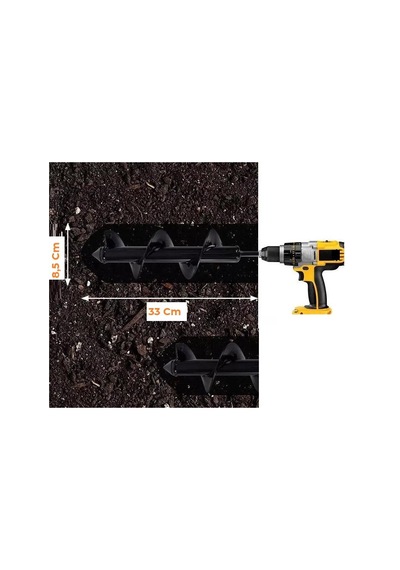 Zhltools Matkap Ucu Burgu Aparatı Toprak Delici Gübre Tohum Karıştırıcı Bitki Fide Fidan Ekimi