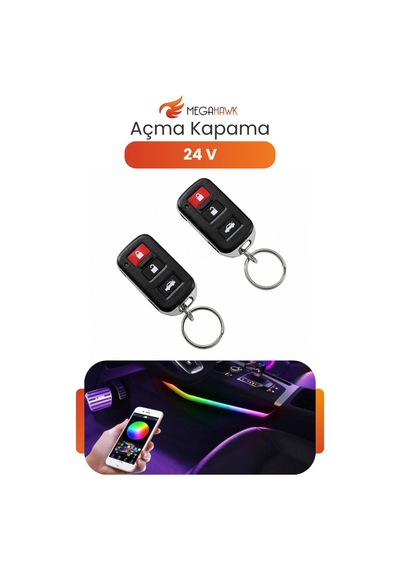 24v Uzaktan Kumandalı Açma Kapama Modülü Araç Kumanda Sistemi Universal Set T-264