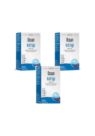 Krill Oil 500 Mg 30 Kapsül X3