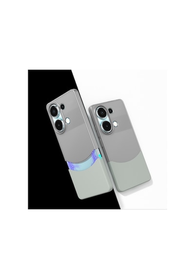 Xiaomi Redmi Note 13 Pro 4g Kılıf Mıknatıslı Zore Duble Kapak Gri