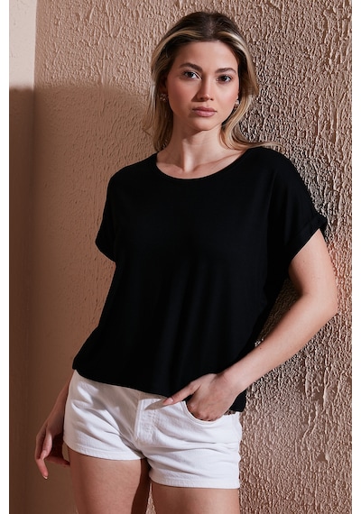 Fashion Friends Bayan Bluz 25y0519k1 Siyah Siyah