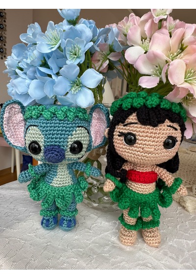 Amigurumi Lılo Ve Stıtch Hediye Seti 15 Cm