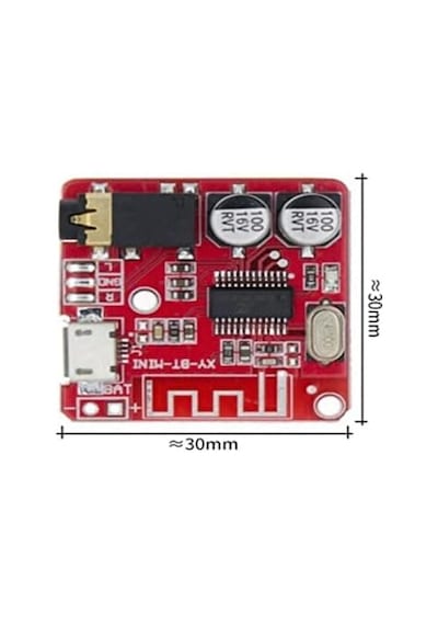 Bluetooth 4.1 Ses Alıcı Audio Modülü - Kablosuz Stereo Müzik Modülü - Kırmızı