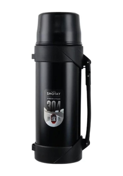 Shotay Çelik Termos 2000ml Siyah