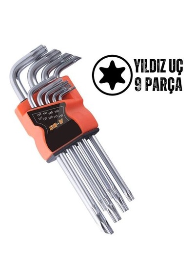 Zenvac Yıldız Torx Combination 9 Parça Alyan Seti Zenvac29