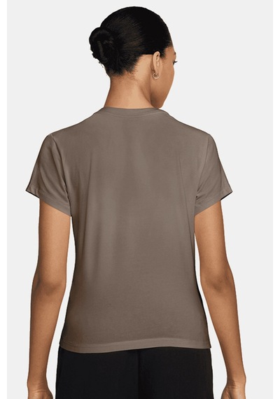 Hq1707-100 Nike Slim Phoenix Womens Brown Tshirt Kısa Kollu Kadın Tişört Kahverengi
