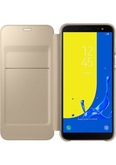 Galaxy J6 2018 İle Uyumlu Wallet Cover Kılıf Altın Ef-wj600cfegww Gold