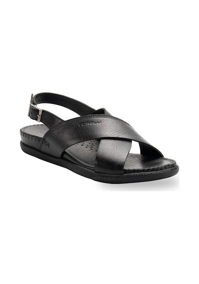 Forelli Fujı-g Kadın Comfort Deri Sandalet Siyah