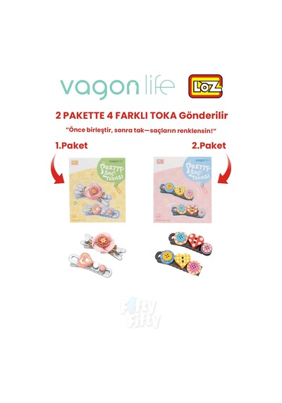 4'lü Saç Toka Seti Önce Birleştir,sonra Tak 2 Paket 4 Adet Gönderilir Yapı Toka Seti Ff 7123-7136