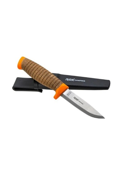 Rox Camping 0321 Bushcraft Plus Paslanmaz Çelik Kamp Bıçağı Turuncu Siyah