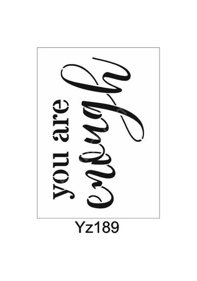 Yazı Desenler Stencil Şablon 21X30 Yz-189