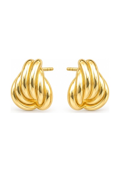 Küçük Midye Formlu Altın Kaplama Kararmaz Küpe Gold