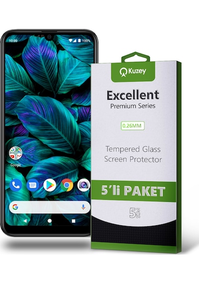 General Mobile GM20 ile Uyumlu Temperli Ekran Koruyucu Kırılmaz Cam Ekonomik 5'li Paket