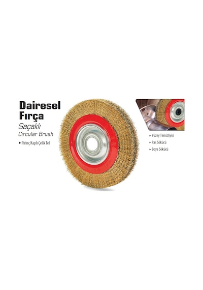 Dairesel Çanak Fırça ( Saçaklı ) / 100 - 125 -150 - 175 - 200 Mm