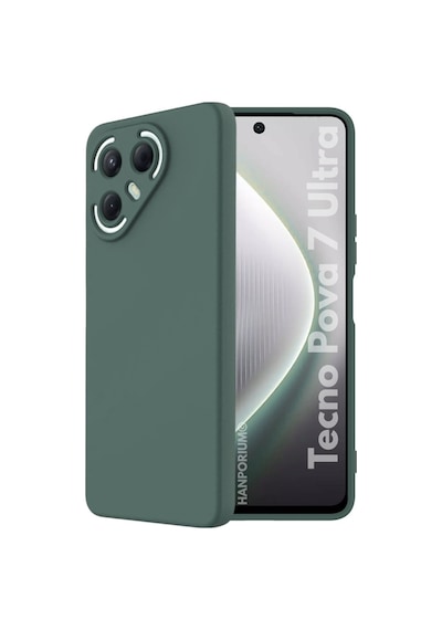 Tecno Pova 7 Ultra Uyumlu Silikon Kılıf - Pastel Renk Tonu Kamera Korumalı Esnek Kapak - Yeşil