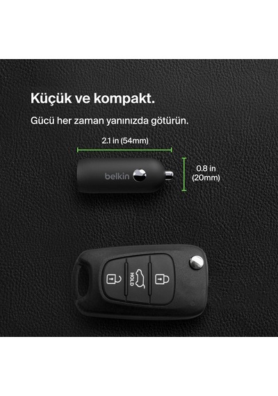 Belkin Boostcharge 30w Hızlı Araç Şarj Cihazı, Usb-c Güç Dağıtım