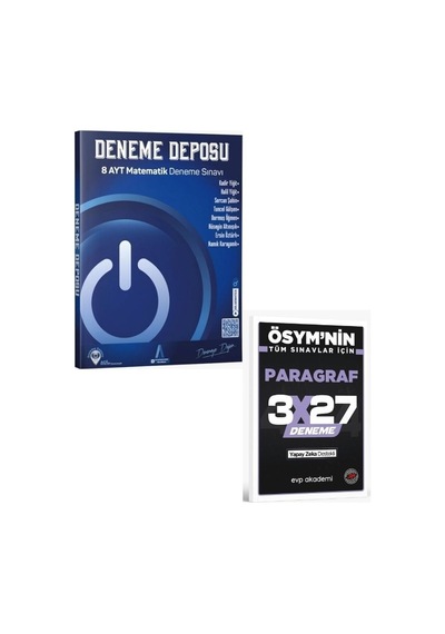 2027 Deneme Deposu 2027 Ayt Matematik 8 Deneme Sınavı+ Evp Akademi Paragraf