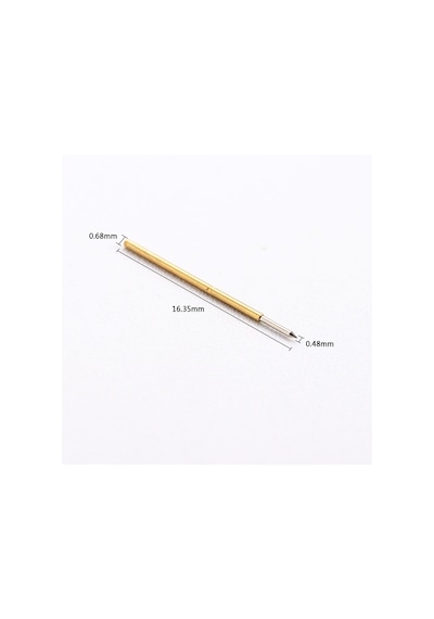 Pogo Pin P50-B1 100 Adet Set Altın Kaplama Yaylı Test Probu Pim 3A 0.5mm