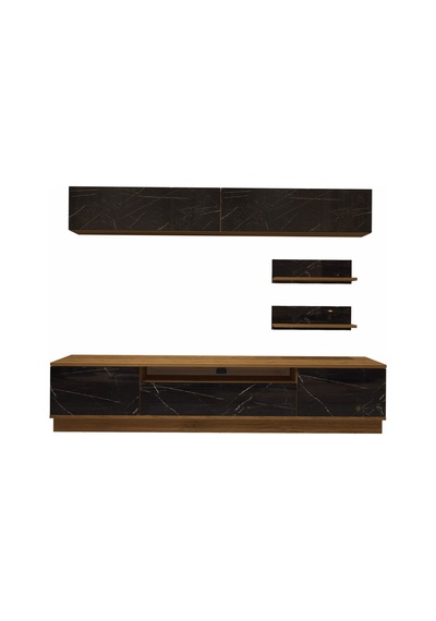 Decoraktiv Trendstyle 5s Mdf Tv Ünitesi Tv Sehpası Pera - Siyah Mermer