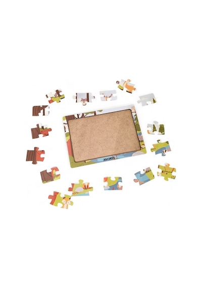 Hayvanlar Alemi 14 - 16 Parça Eğitici Öğretici Ahşap Çocuk Puzzle Yapboz Bebek Çocuk Oyuncak