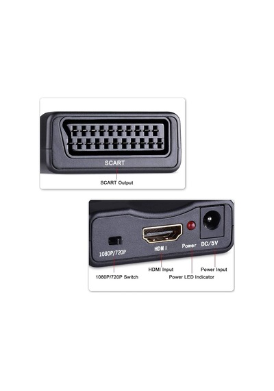 HDMI TO SCART AV ÇEVİRİCİ DÖNÜŞTÜRÜCÜ ADAPTOR SKART TÜPLÜ TV