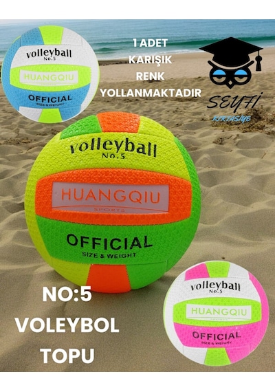 No:5 Voleybol Topu 1 Adet Şişik Biçimde Ve Karışık Renk Yollanmaktadır Çok Renkli